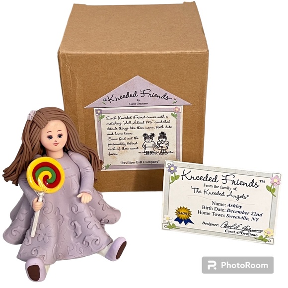 Kneeded Friends Other - Kneeded Friends The Kneeded Angels Ashley #6616 Doll with Lollipop Figurine NIB